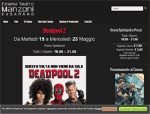 Tablet Screenshot of cinemamanzonicasarano.it